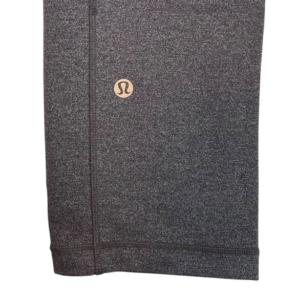 Lululemon Speed Up Crop 21" Heathered Black Leggings Size 10 Back & Side Pockets - Picture 9 of 11